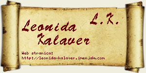Leonida Kalaver vizit kartica